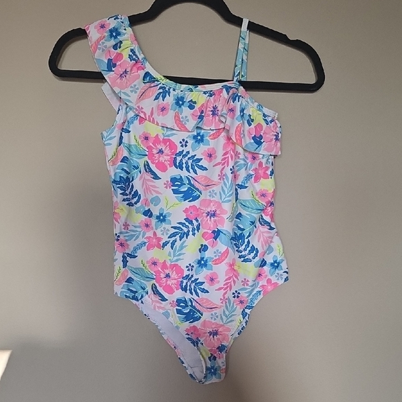 Girls YOUTH 11/12 Tommy Bahama Pink, White, Blue Swimsuit - Picture 1 of 3